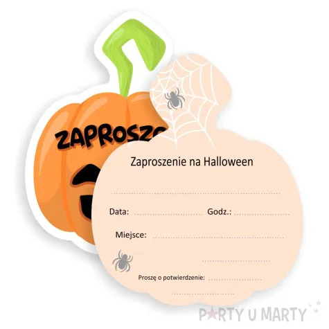 xx zaproszenie straszne halloween