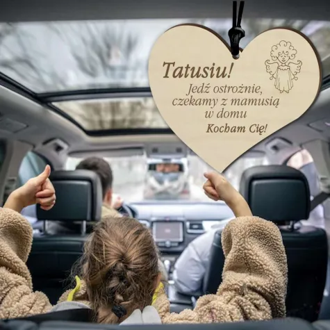 xx zawieszka drewn tata czekamy z mama