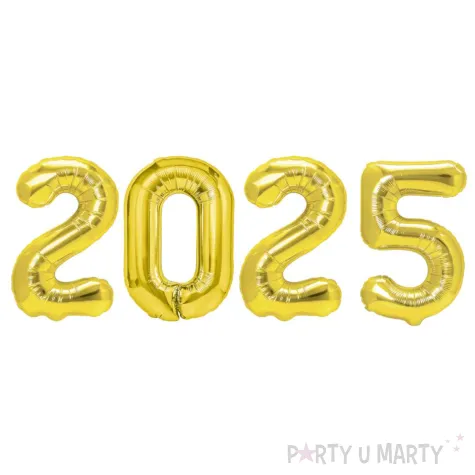 xx zestaw balonow 2025 zloty 70 cm