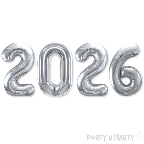 xx zestaw balonow 2026 srebrny duze