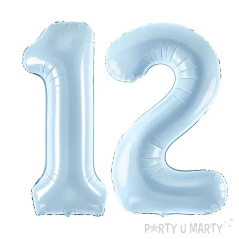 xx zestaw balonow liczba 12 niebieska
