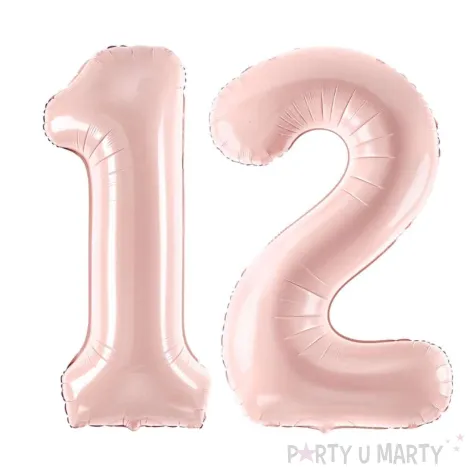 xx zestaw balonow liczba 12 rozowa