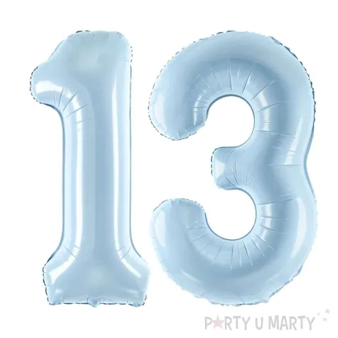 xx zestaw balonow liczba 13 niebieska