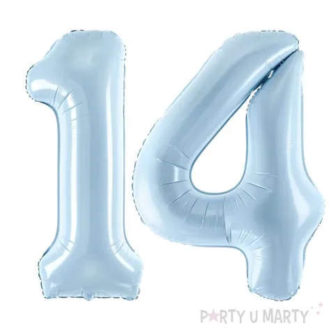 xx zestaw balonow liczba 14 niebieska
