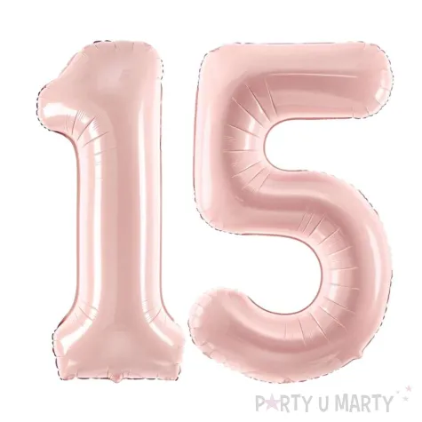 xx zestaw balonow liczba 15 rozowa