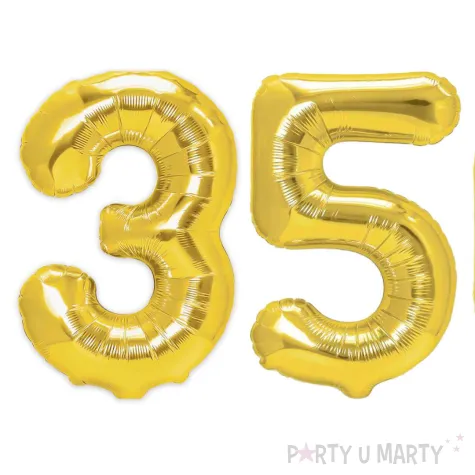 xx zestaw balonow liczba 35 zloty 33 dgt 2 szt
