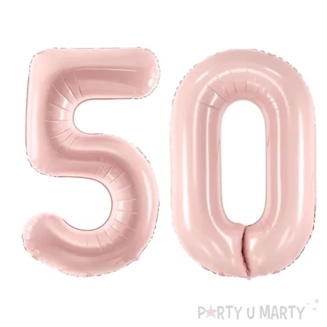 xx zestaw balonow liczba 50 rozowa