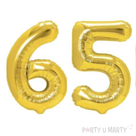 xx zestaw balonow liczba 65 zloty 33 dgt 2 szt