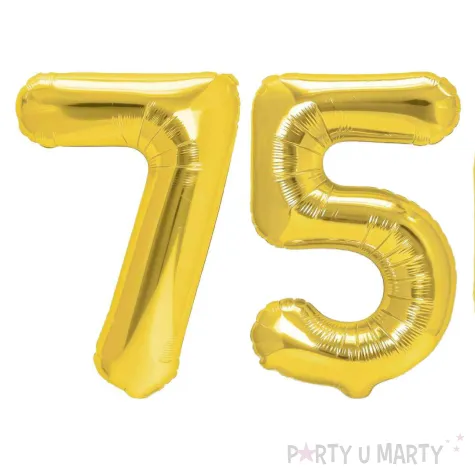 xx zestaw balonow liczba 75 zloty 33 dgt 2 szt