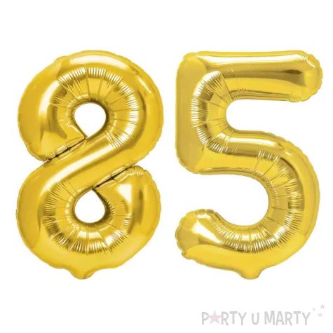 xx zestaw balonow liczba 85 zloty 33 dgt 2 szt