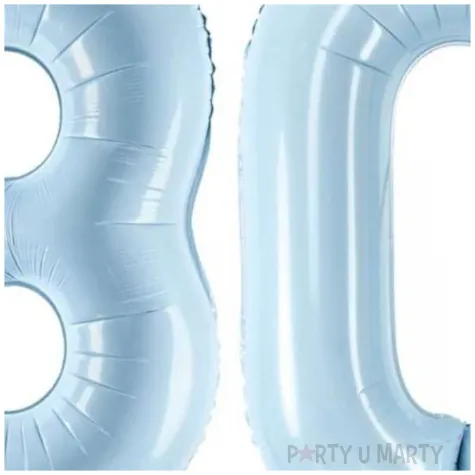 xx zestaw balonow niebieskie liczba 30