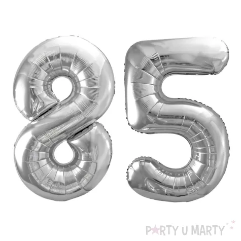 xx zestaw balonow srebrny liczba 85