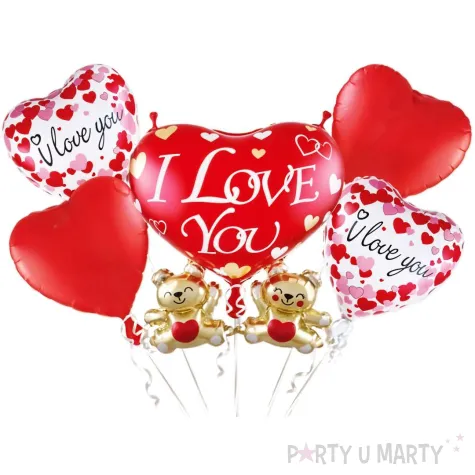 xx zestaw balonow walentynki