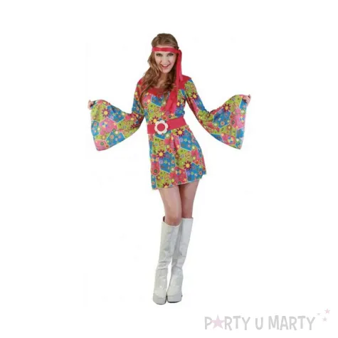 xx zestaw dla doroslych kwiecista hipiska sukienka opaska pasek rozm m