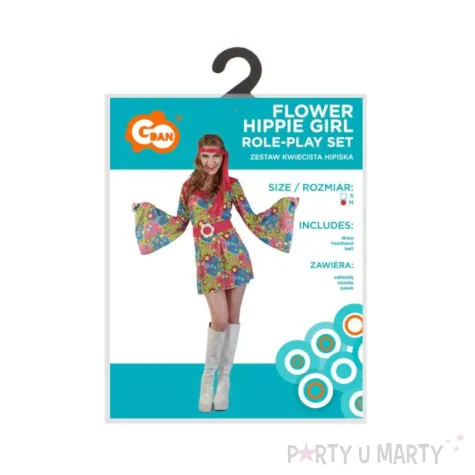 xx zestaw dla doroslych kwiecista hipiska sukienka opaska pasek rozm m