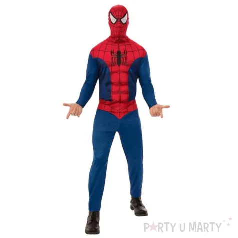 xx zestaw dla doroslych spider man kostium z muskulami kominiarka rozm uniw