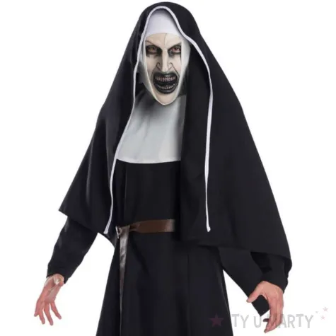 xx zestaw dla doroslych upiorna zakonnica sukienka habit maska pasek rozm s