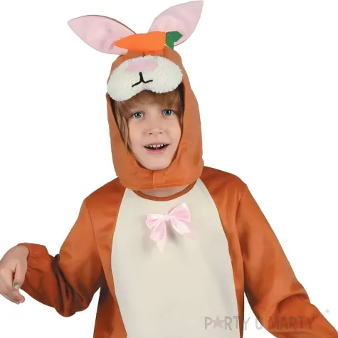 xx zestaw dla dzieci brazowy kroliczek kombinezon nakrycie glowy rozm 130 140 cm