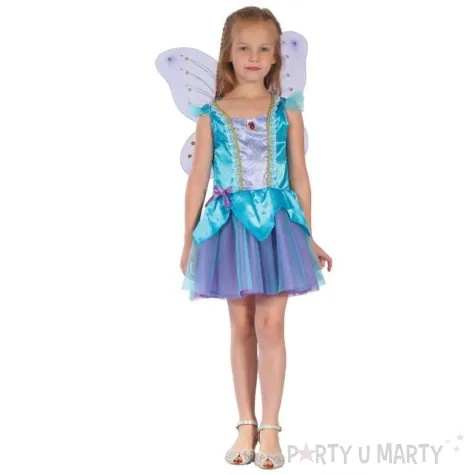 xx zestaw dla dzieci fioletowa wrozka sukienka skrzydla rozm 130 140 cm