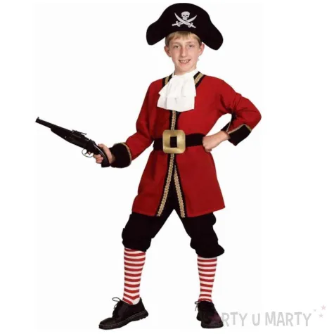 xx zestaw dla dzieci kapitan bluzka spodnie zabot pasek kapelusz rozm 120 130 cm