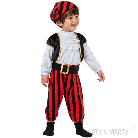 xx zestaw dla dzieci maly pirat kombinezon kamizelka kapelusz pasek rozm 92 104 cm