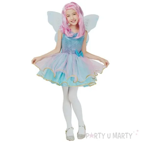 xx zestaw dla dzieci niebieska wrozka sukienka skrzydla rozm 120 130 cm