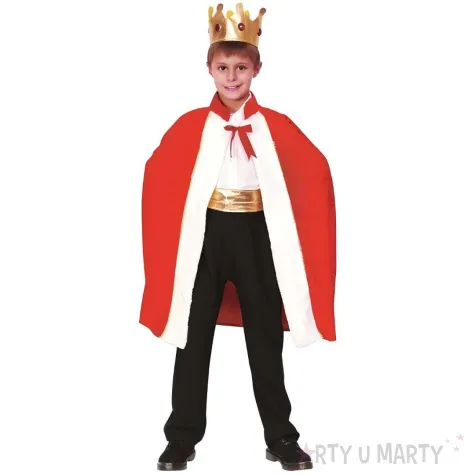 xx zestaw dla dzieci peleryna krola peleryna korona rozm 120 130 cm
