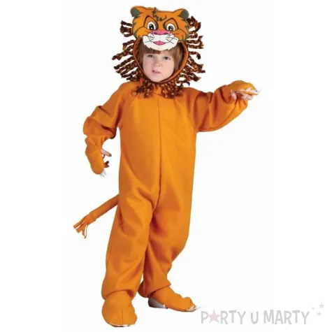 xx zestaw dla dzieci pomaranczowy lew kombinezon kaptur ogon rozm 92 104 cm
