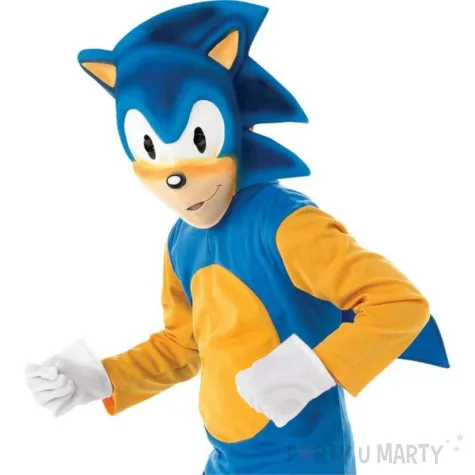 xx zestaw dla dzieci sonic kombinezon z nakladkami na buty rekawice maska rozm l