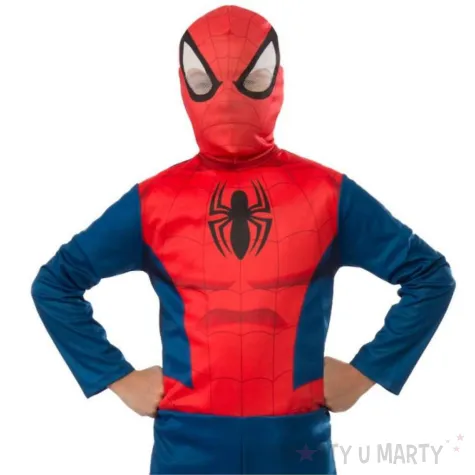 xx zestaw dla dzieci spider man kombinezon maska rozm s