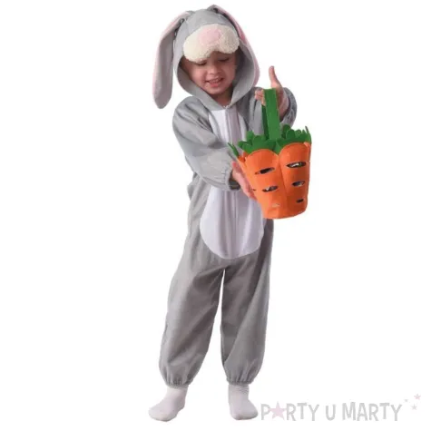 xx zestaw dla dzieci szary krolik kombinezon z kapturem torebka rozm 92 104 cm