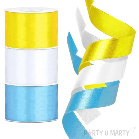 xx zestaw tasiemek blekitna biala zolta