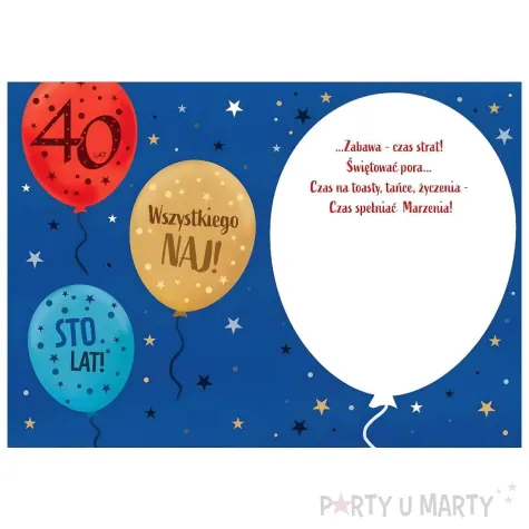 xx zk kartka okolicznosciowa 40 1 szt