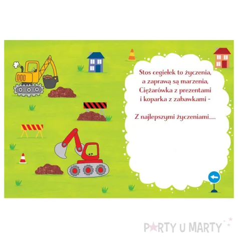 xx zk kartka okolicznosciowa b6 3 budowa 1 szt