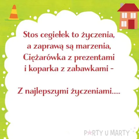 xx zk kartka okolicznosciowa b6 3 budowa 1 szt