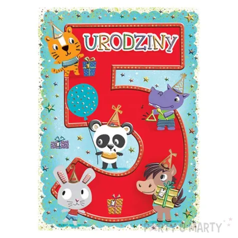 xx zk kartka okolicznosciowa b6 5 zwierzaki 1 szt