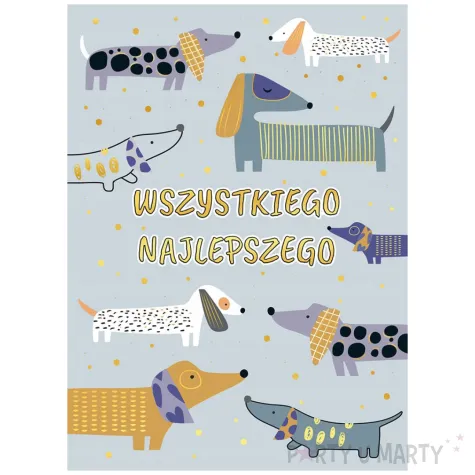 xx zk kartka okolicznosciowa b6 szare psy 1 szt