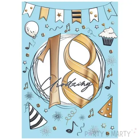 xx zk kartka okolicznosciowa blekitna 18