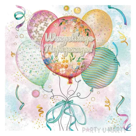xx zk kartka okolicznosciowa bukiet balonow 1 szt