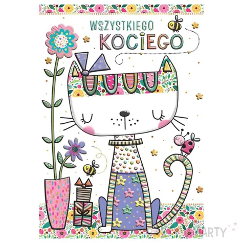 xx zk kartka okolicznosciowa karnet a5 kot wiosna 1 szt