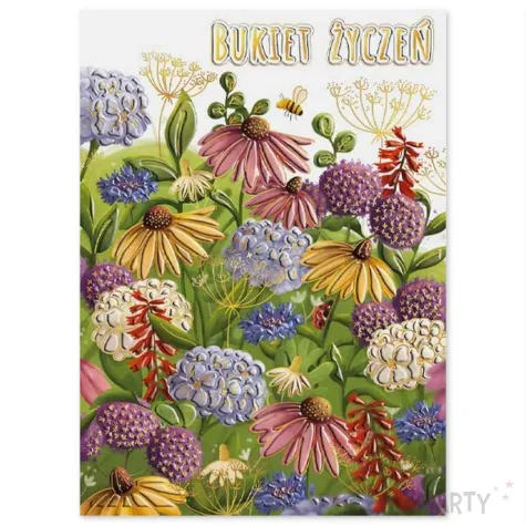 xx zk kartka okolicznosciowa karnet b6 bukiet kolor 1 szt