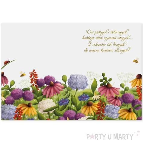 xx zk kartka okolicznosciowa karnet b6 bukiet kolor 1 szt