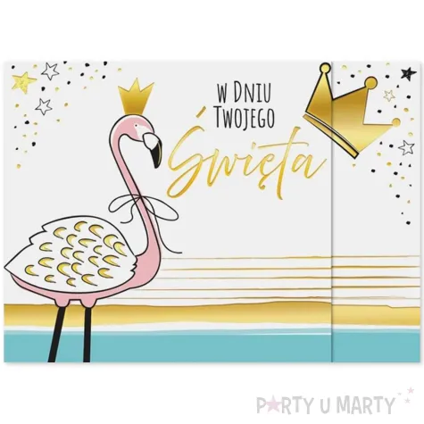 xx zk kartka okolicznosciowa karnet b6 flaming 1 szt