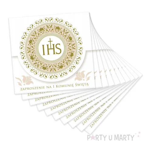 xx zk zaproszenie kwadrat zkw 120x120 komunia nr 39814 dzieciece chlopiec dziewczynka religia