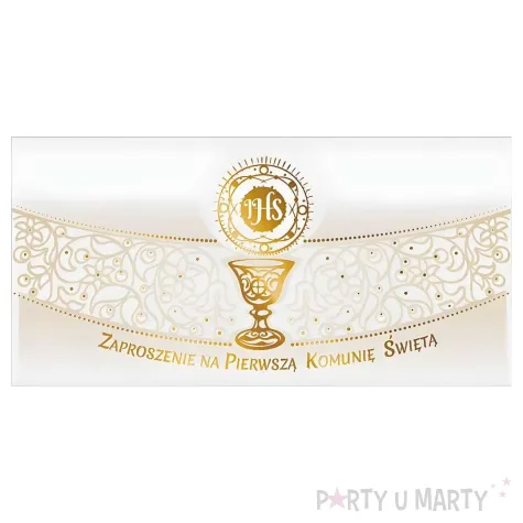 xx zk zaproszenie pierwsza komunia swieta zlota 10 szt