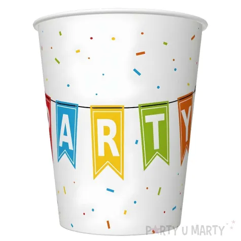 xx zku kubeczki pap kolorowe party 250 ml 6 szt bb