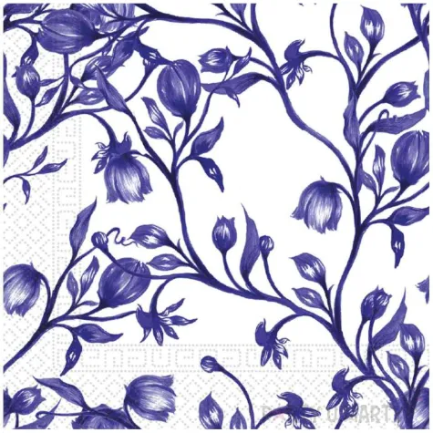 xx zse serwetki papierowe blue porcelain 33 x 33 cm 20szt