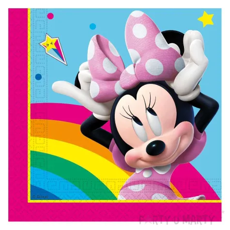 xx zse serwetki papierowe minnie rainbow makes me smile 33x33 cm 20 szt