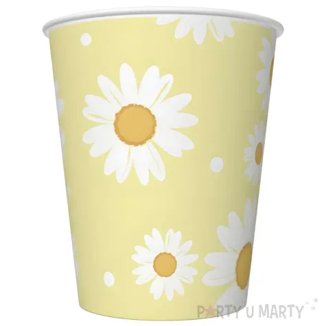 xx zta gd kubeczki papierowe zolte stokrotki 250 ml 6 szt