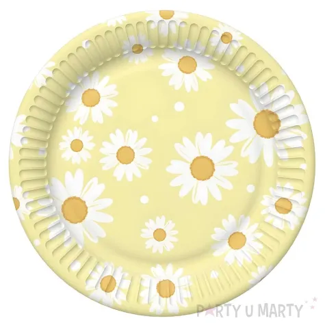 xx zta gd talerzyki papierowe zolte stokrotki 18 cm 6 szt